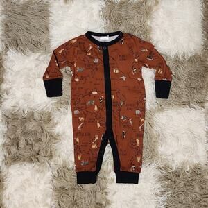 Modern Moments Animal World Map Print Jumpsuit